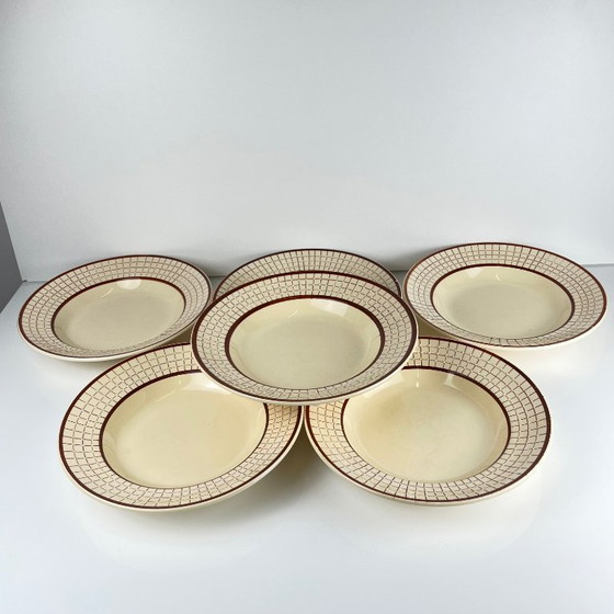 Image 1 of Set of 6 Longchamp soup plates, "Colmar" model
