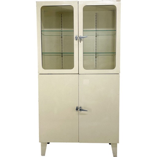 Vitrine aus Metall und Glas von Smrečina Oz Pukavec, Tschechoslowakei 1950er Jahre