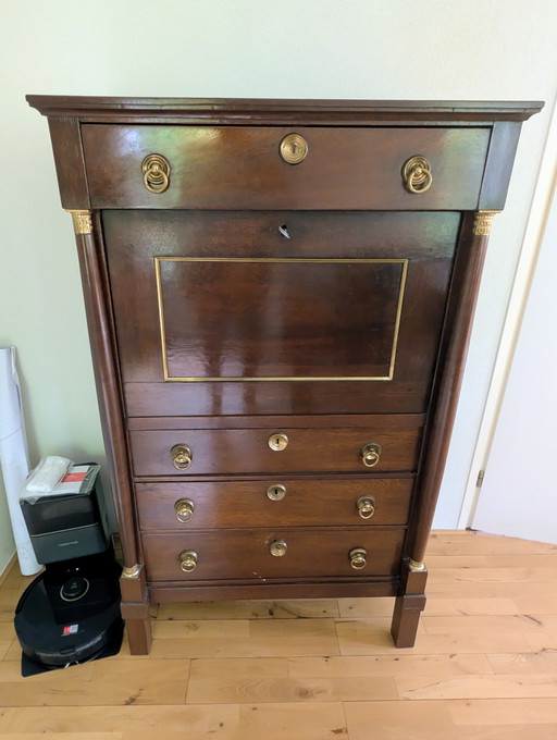 Antieke Hollandse Secretaire – wandkast, Wood