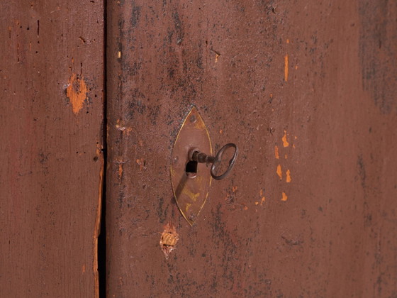 Antique painted cabinet in pine wood – Central Europe, circa 1900 – Storage cabinet (photo 19 of 40)
