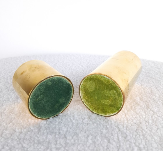 2x Vintage Kandelaren Messing Mid Century Modern Design – Kandelaars en kaarsen, Brass, Metal (photo 7 of 7)