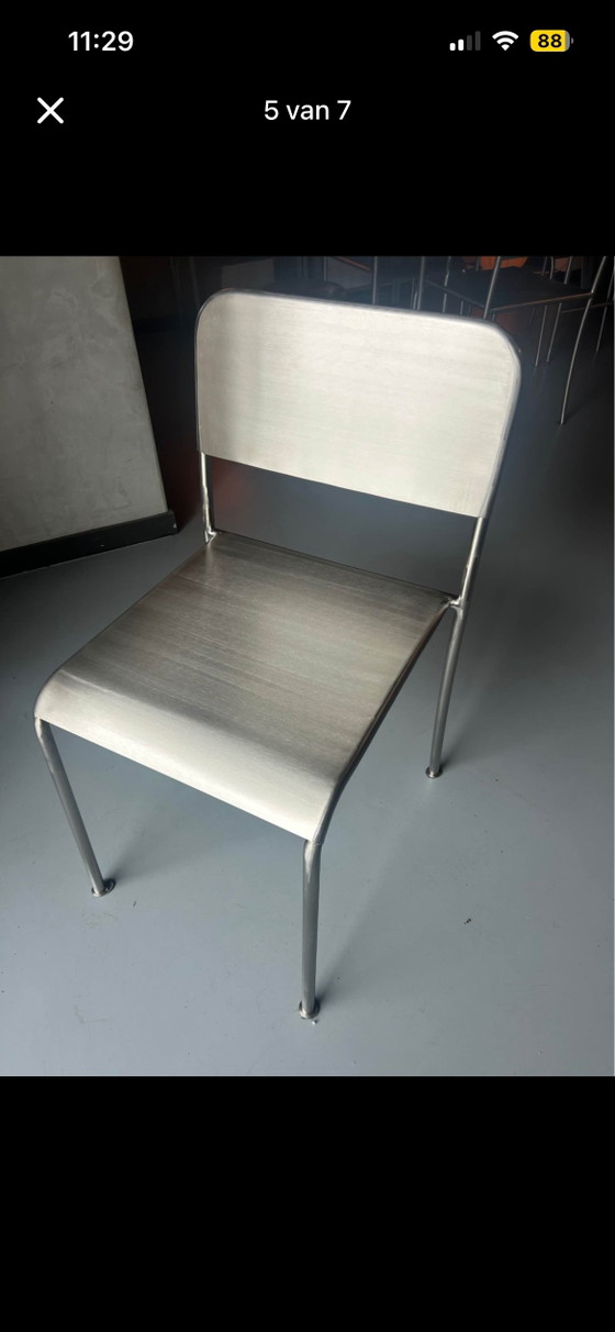 4 x Zara Home stoelen – Eetkamerstoelen, Aluminium (photo 5 of 5)
