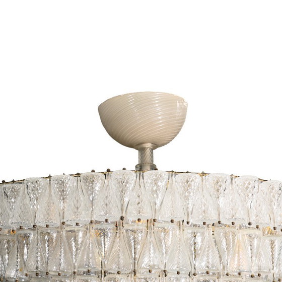 Image 1 of Grande lampadario degli anni '60 dell'iconico Hilton Hotel di Amsterdam attribuito a Seguso