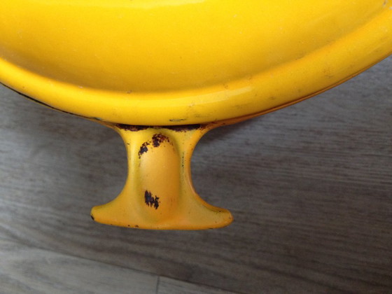 Image 1 of Le Creuset 23 La Mama Enzo Mari vintage yellow cast iron casserole dish