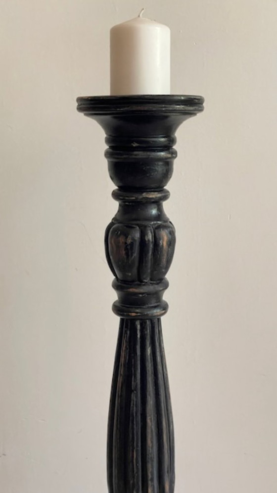 Kandelaar/kaarsenhouder 65 cm massief eikenhout – Kandelaars en kaarsen, Wood (photo 10 of 29)