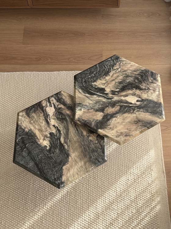 Image 1 of Tavolini da caffè in marmo vintage