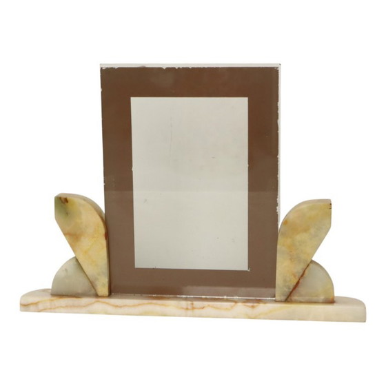 Cuadro grande estilo art déco con marco de fotos, mármol ónix y borde espejado. – Marcos de fotos, Marble (photo 16 of 22)
