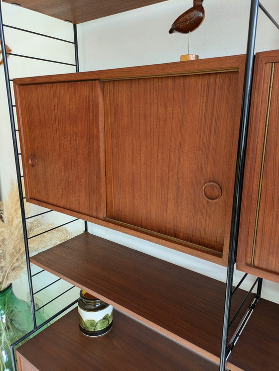 Image 1 of Système mural modulaire vintage en teck, WHB Möbel