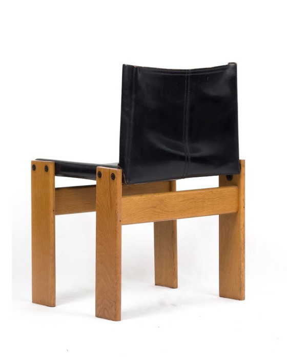 Image 1 of Set di 4 sedie da pranzo Monk di Afra e Tobia Scarpa per Molteni, anni '70.