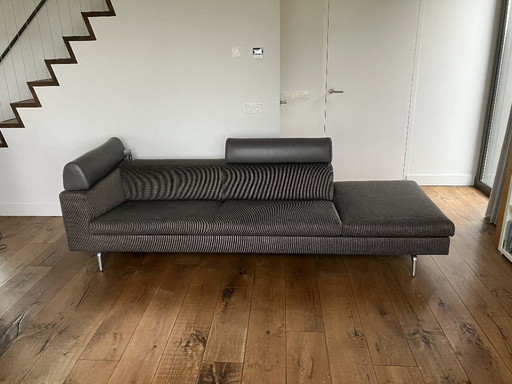 Divano a 3 posti Leolux Horatio con pouf a destra