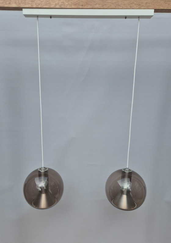 Image 1 of Suspension vintage - RAAK / 2 globes - Années 1960