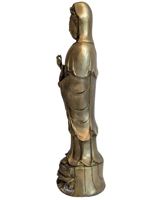 Guanyin de Bronce de Pie – China, Siglo XIX – Esculturas, Bronze (photo 7 of 10)