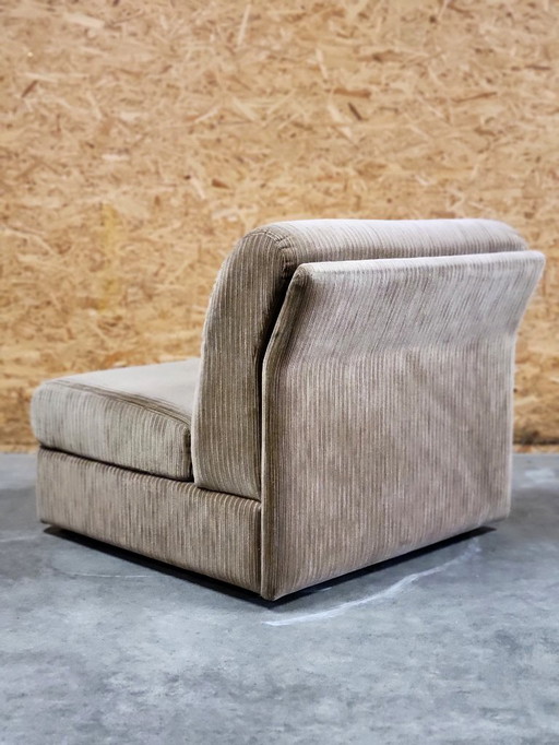 Sofá modular vintage en tejido acanalado, 1970