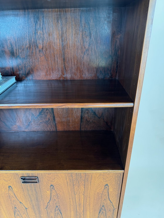 Image 1 of Libreria in palissandro Børgedam Denmark - Elegante contenitore con barra a ribalta