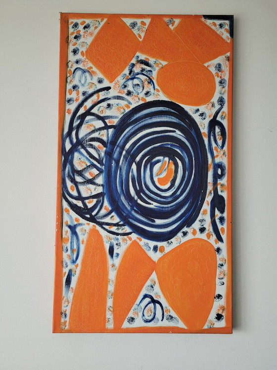 Image 1 of Set di 9 dipinti astratti di Cath Weegels