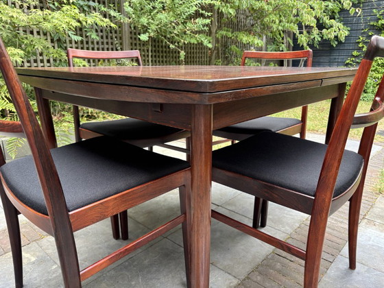 Arne Vodder Dining table Sibast rosewood extendable (photo 4 of 8)