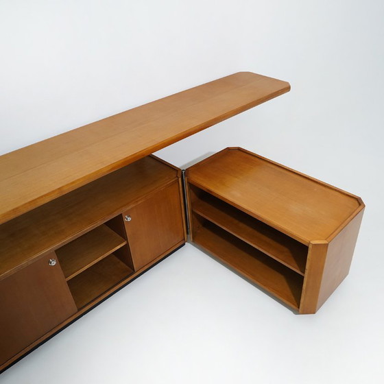 “MG14” sideboard by Osvaldo Borsani for Tecno, 1960s, Wood, Metal, Brown, Vintage (photo 10 of 15)