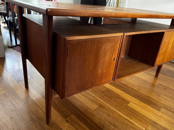 Scrivania in teak Kai Kristiansen (Modello 60) per Feldballes Møbelfabrik, 1958 – Scrivanie, Wood (photo 6 of 6)