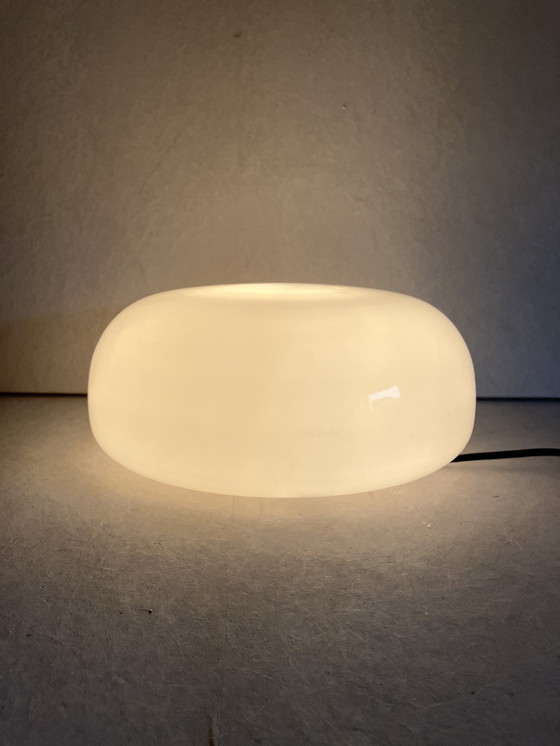 Image 1 of Lampada da soffitto o plafoniera vintage Gispen con vetro opalino