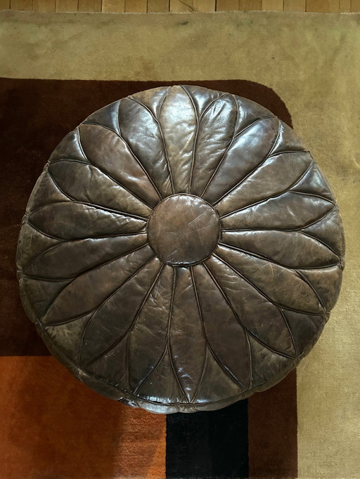 Leather Pouf 1970