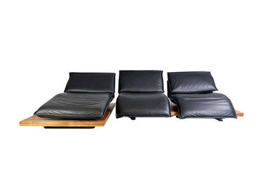 Original Koinor Free Motion Edit 2 sofa couch maple leather corner sofa