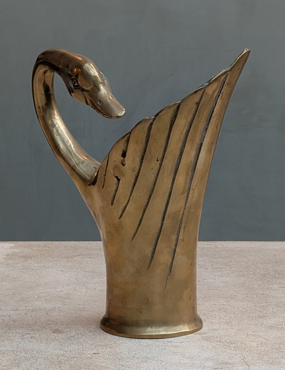 Image 1 of Vaso/versatore in ottone, Cigno