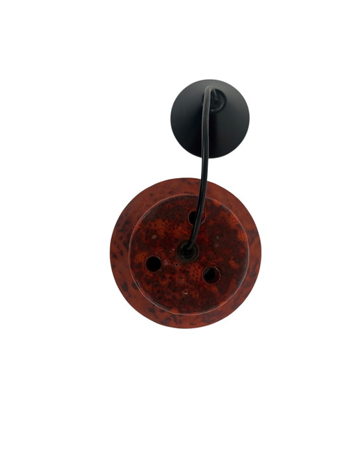 Retro Herda Rood/Bruin Fat Lava Lamp Jaren 60/70