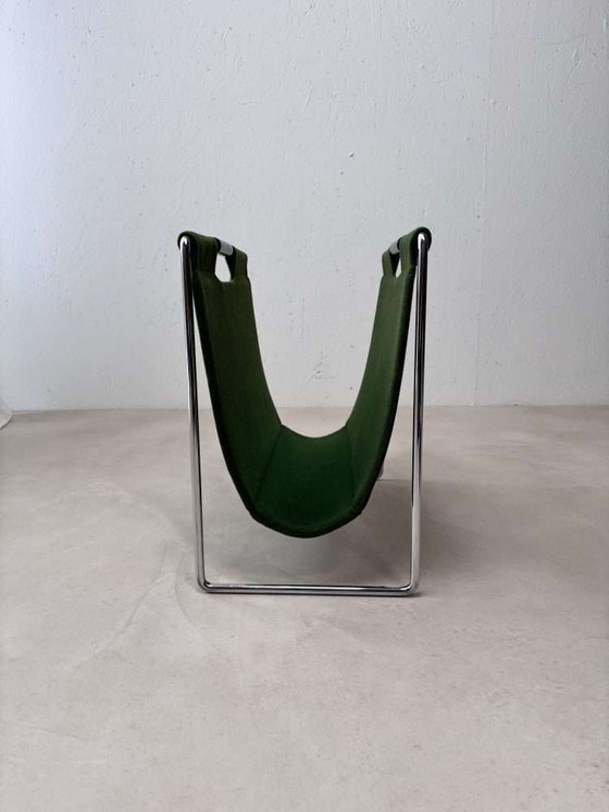 Image 1 of Panier de lecture Brabantia en feutre vert mousse, style milieu du siècle