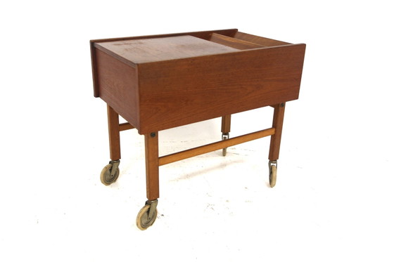 Teak and Metal Magazine Rack, Sweden, 1960 (photo 6 of 6)