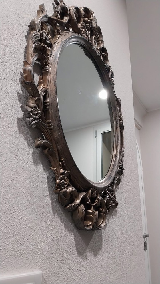 Image 1 of Ovale Barok Spiegel Antiek Goud 58x84 Cm Sierlijst
