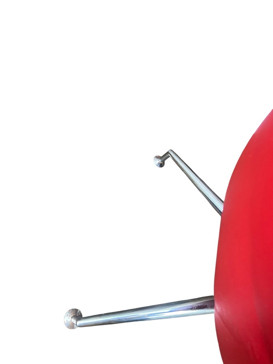 Image 1 of Sgabello vintage in rode Topform jaren 70-80 | leren draai fauteuil della metà del secolo