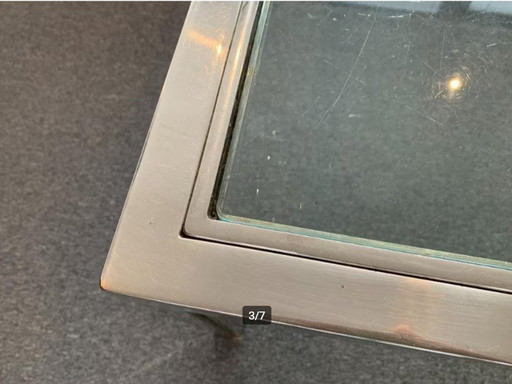 Coffee table - glass and metal