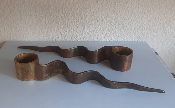 Portacandele Serpentina Brutalisti in Ottone – Brass (photo 3 of 5)