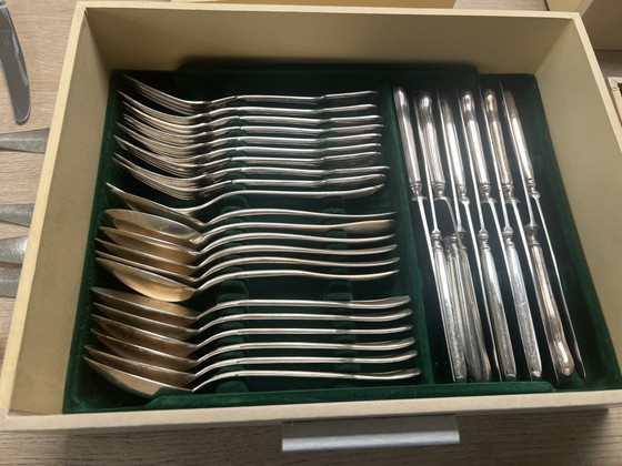 Image 1 of Splendido set di posate placcate in argento da 116 pezzi - Bruno Wiskemann (Bruxelles)
