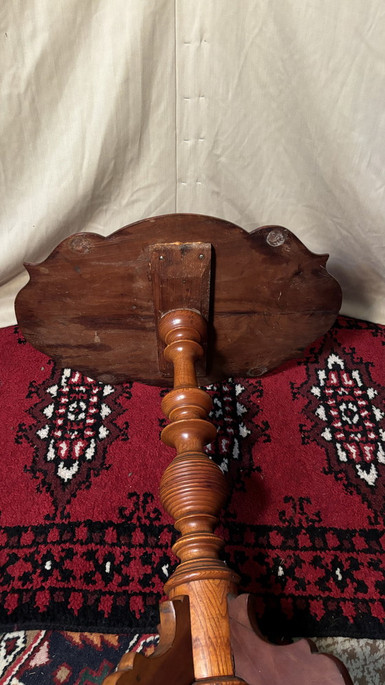 Image 1 of Antieke mahonie houten wijntafel 19e eeuw