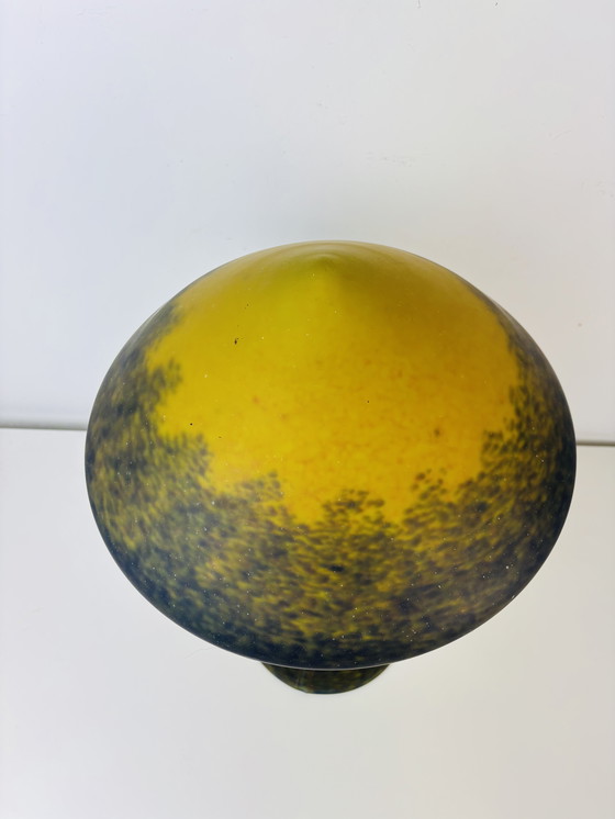 Image 1 of Lampada francese Art nouveau Mushroom pate de verre