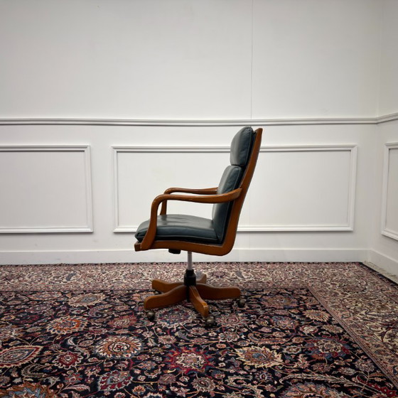 Chaise de bureau classique anglaise Heldense Exclusive – Chaises de bureau, Leather, Wood (photo 3 of 8)