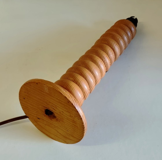 Pied de Lampe à Poser en Bois Massif Style Scandinave - Mid. XXeme – Wood (photo 8 of 8)