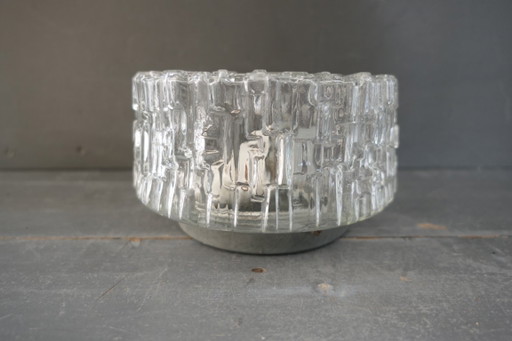 Vintage design ceiling light clear textured glass