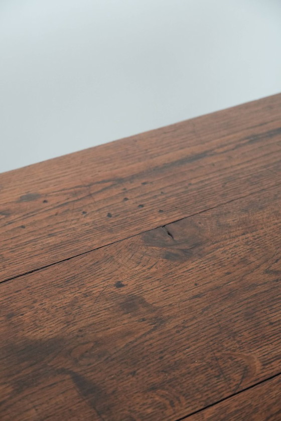 Image 1 of Large antique French farm dining table for 6 to 8 people
