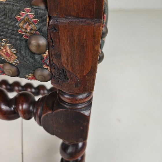 English Barley Twist Library Armchair in Dark Oak, circa 1700 – Other (photo 6 of 13)
