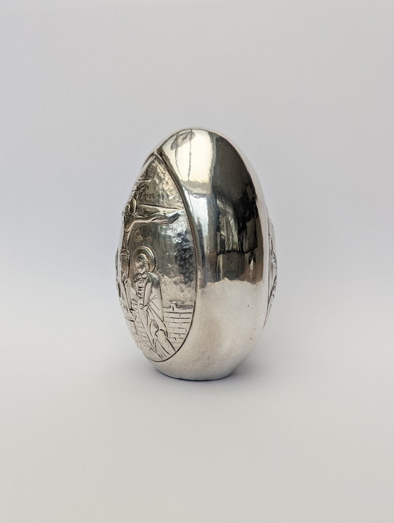 Image 1 of 2 œufs grecs orthodoxes argentés