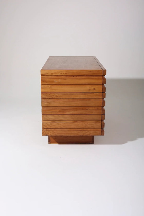 Image 1 of Maison Regain Chest of Drawers Buffet Elm Wood 1970 France
