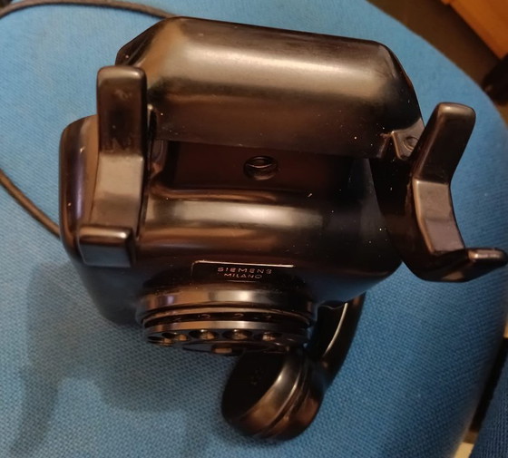 Siemens Milano S36 Black Bakelite Telephone Year 1944 – Decorative Objects, Plastic (photo 5 of 7)
