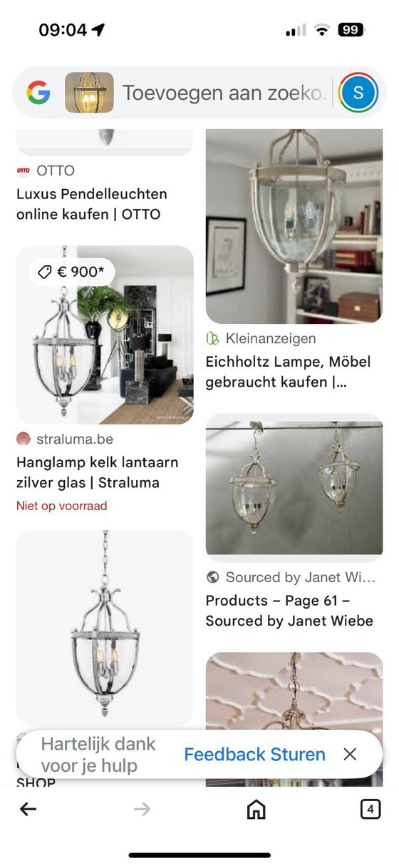 Image 1 of Lampada a sospensione di lusso Casa Padrino - Lampadario a calice/lanterna