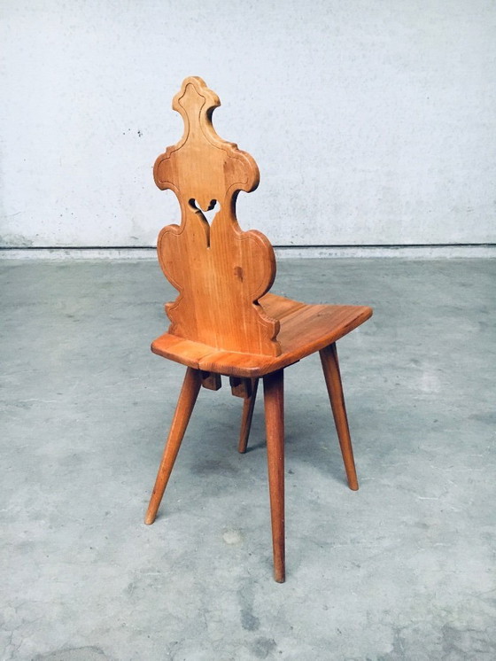 Image 1 of Set di sedie tirolesi in stile brutalista di metà secolo, Polonia anni '60