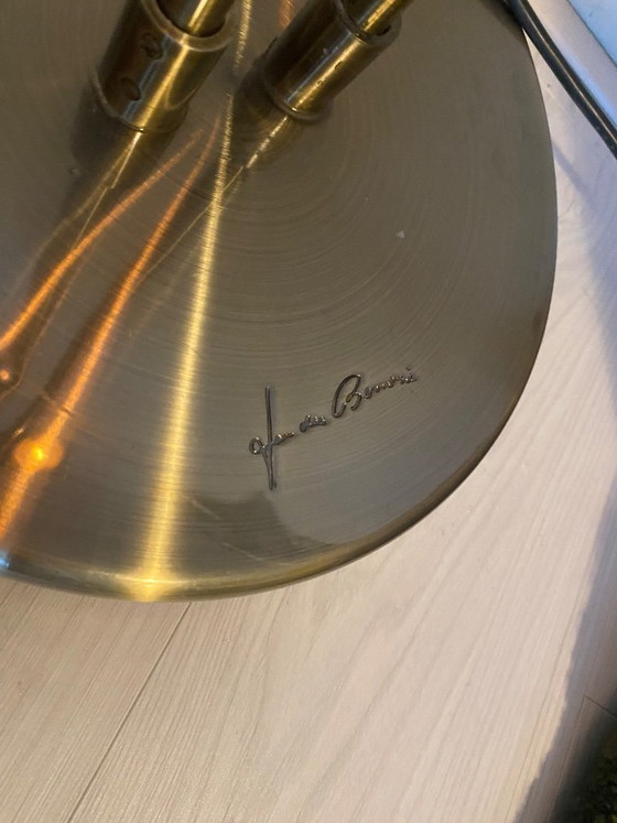 Image 1 of Jan de Bouvrie lampadaire design laiton double spot vintage