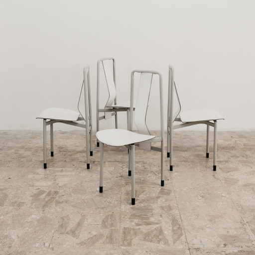 Achille Castiglioni Zanotta Set of 4 Irma Chairs, 1980s