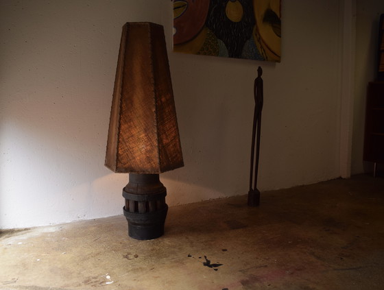 Image 1 of 1930s Rustic Antique Floor Lamp Vintage Lampadaire