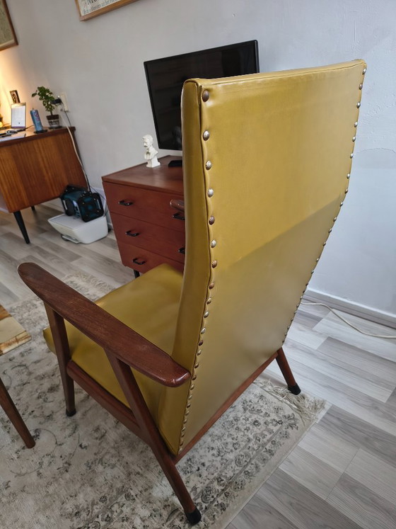 Image 1 of Ochre yellow armchair | Mid-century design